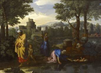 La découverte de Moïse (Nicolas Poussin) - Muzeo.com