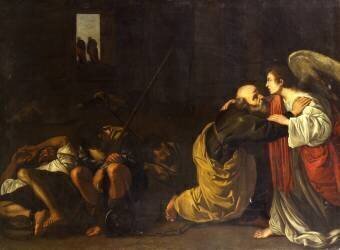 La délivrance de saint Pierre (Orazio Gentileschi) - Muzeo.com