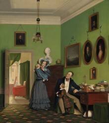 La famille Waagepetersen (Wilhelm Ferdinand Bendz) - Muzeo.com
