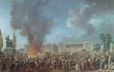 La Fête de l'Unité sur la place de la Concorde (23 thermidor, an I - 10 août 1793). (Pierre-Antoine Demachy) - Muzeo.com