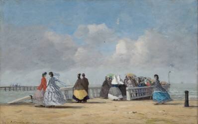 La jetée de Trouville (Eugène Boudin) - Muzeo.com