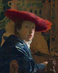 La Jeune fille au chapeau rouge (Johannes Vermeer) - Muzeo.com