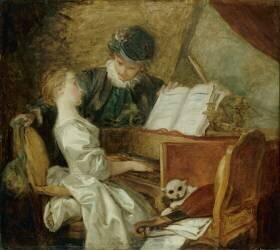 La Leçon de musique (Jean-Honoré Fragonard) - Muzeo.com