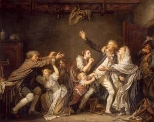 La malédiction paternelle. Le fils ingrat (Jean-Baptiste Greuze) - Muzeo.com