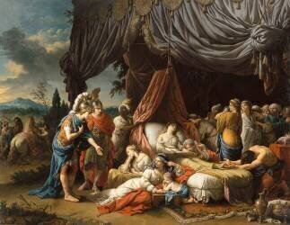 La Mort de la femme de Darius (Louis Jean François Lagrenée) - Muzeo.com