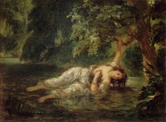 La mort d'Ophélie (Eugène Delacroix) - Muzeo.com