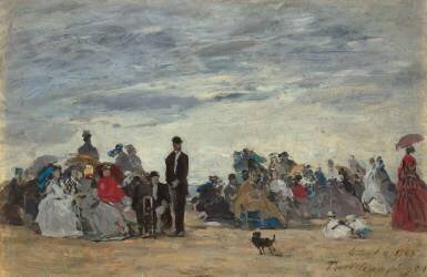 La plage de Trouville (Eugène Boudin) - Muzeo.com