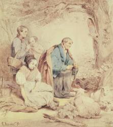 La prière avant d'aller au marché (Petrus Kremer) - Muzeo.com