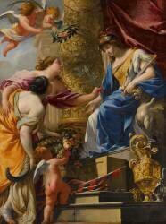 La Prudence amène la Paix et l'Abondance (Simon Vouet) - Muzeo.com