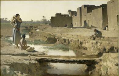 La Séguia, près de Biskra (Gustave Guillaumet) - Muzeo.com