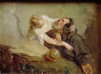 La tentation de Saint Antoine (Jean-François Millet) - Muzeo.com