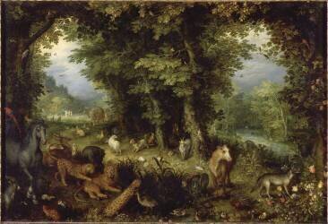 La Terre ou le Paradis terrestre (Jan Brueghel l'Ancien) - Muzeo.com