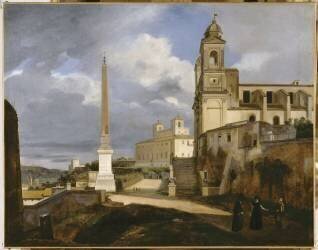 La Trinité des Monts et la Villa Médicis (François-Marius Granet) - Muzeo.com