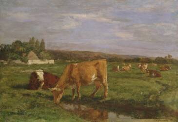 La vallée de la Touques (Eugène Boudin) - Muzeo.com