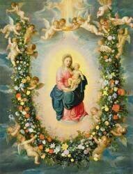 La Vierge et l'Enfant dans une guirlande de fleurs (Jan Brueghel le Jeune) - Muzeo.com