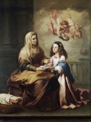 La Vierge Marie et Sainte Anne Détail (Bartolomé Esteban Murillo) - Muzeo.com