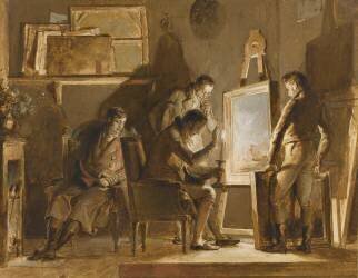La Visite dans l'atelier (Alexandre-Evariste Fragonard) - Muzeo.com