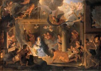 L'Adoration des bergers (Charles Le Brun) - Muzeo.com