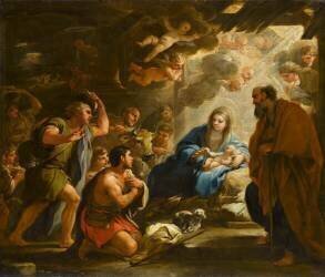 L'Adoration des bergers (Luca Giordano) - Muzeo.com
