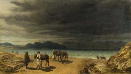 Paysage avec lac et soldats grecs (John Rogers Herbert) - Muzeo.com