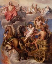 L'apothéose d'Hercule conduit dans l'Olympe par Mercure (Noël-Nicolas Coypel) - Muzeo.com