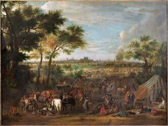 L'armée de Louis XIV devant Tournai (Adam Frans van der Meulen) - Muzeo.com