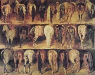 L'arrière-train des chevaux (Théodore Géricault) - Muzeo.com