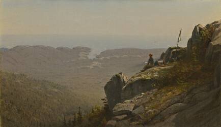 L'artiste faisant des croquis au Mont Desert (Sanford Robinson Gifford) - Muzeo.com