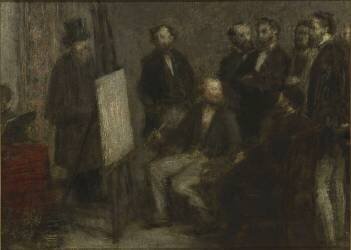 L'Atelier aux Batignolles, esquisse (Henri Fantin-Latour) - Muzeo.com
