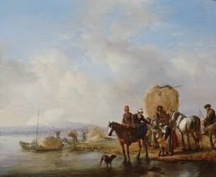 Le chariot à foin (Philips Wouwerman) - Muzeo.com