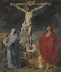 Le Christ en croix, la Vierge, Saint Jean et Sainte Madeleine (Antoine van Dyck) - Muzeo.com