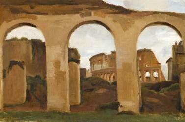Le Colisée vu à travers les arcades de la Basilique de Constantin (Jean-Baptiste Camille Corot) - Muzeo.com