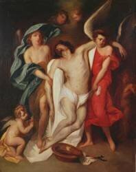 Le corps du Christ porté par les anges (Eugène Delacroix) - Muzeo.com