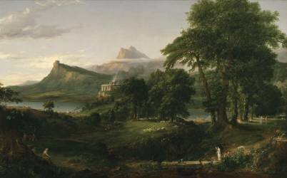 Le cours de l'Empire : l'état pastoral (Thomas Cole) - Muzeo.com