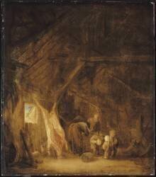 Le dépècement du porc (Isaak van Ostade) - Muzeo.com