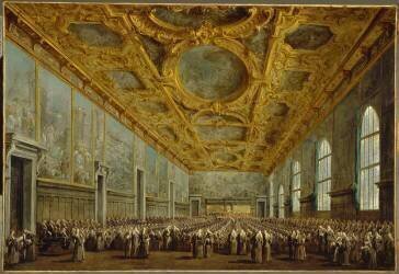 Le Doge remercie le Conseil Majeur (Francesco Guardi) - Muzeo.com
