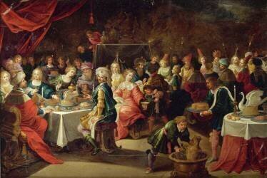 Le festin de Balthazar (Frans Francken le Jeune) - Muzeo.com