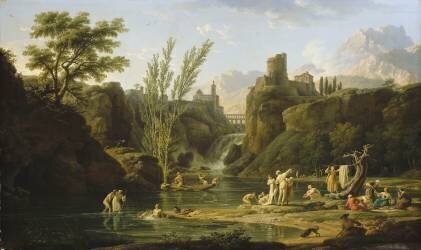 Le matin : les baigneuses (Joseph Vernet) - Muzeo.com