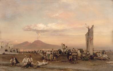 Le Môle de Naples (Oswald Achenbach) - Muzeo.com