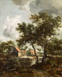 Le Moulin à eau (Meindert Hobbema) - Muzeo.com