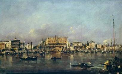 Le Palais des Doges vu de la mer (Francesco Guardi) - Muzeo.com