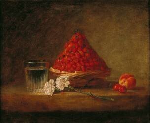 Le Panier de fraises des bois (Jean Siméon Chardin) - Muzeo.com