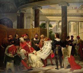 Le pape Jules II ordonne à Bramante (Horace Vernet) - Muzeo.com