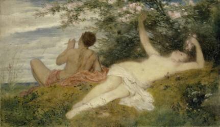 Le printemps (Arnold Böcklin) - Muzeo.com