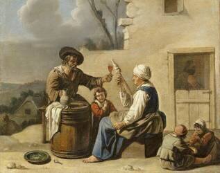 Le Repas de l'artisan (Maître aux Béguins) - Muzeo.com