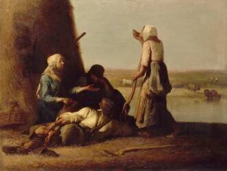 Le repos des faneurs (Jean-François Millet) - Muzeo.com