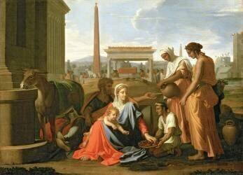 Le reste de la fuite en Égypte (Nicolas Poussin) - Muzeo.com
