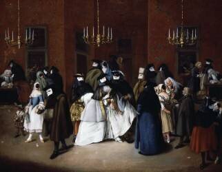 Le Ridotto de Venise (Pietro Longhi) - Muzeo.com