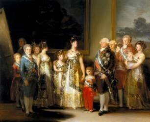 Le roi et la reine d'Espagne, Charles IV et Maria Luisa, avec leur famille (Francisco de Goya) - Muzeo.com