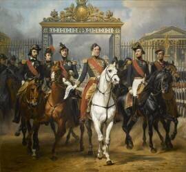 Le roi Louis-Philippe entouré de ses cinq fils (Horace Vernet) - Muzeo.com